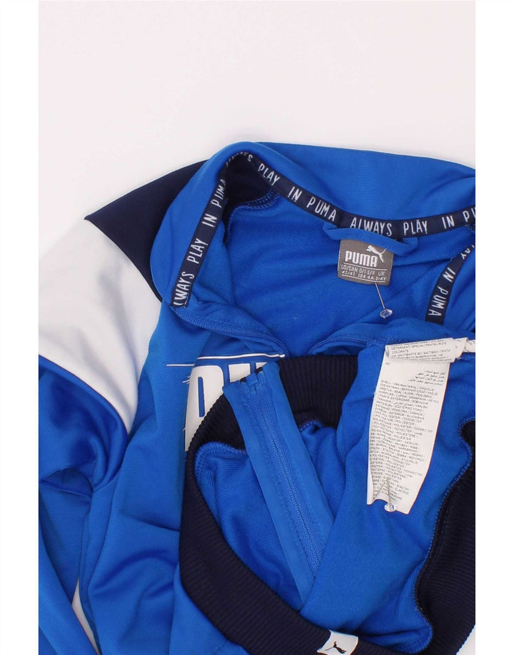 Puma Boys Graphic αθλητική φόρμα Top μπουφάν 3-4 ετών Μπλε χρώματος πολυεστέρας
