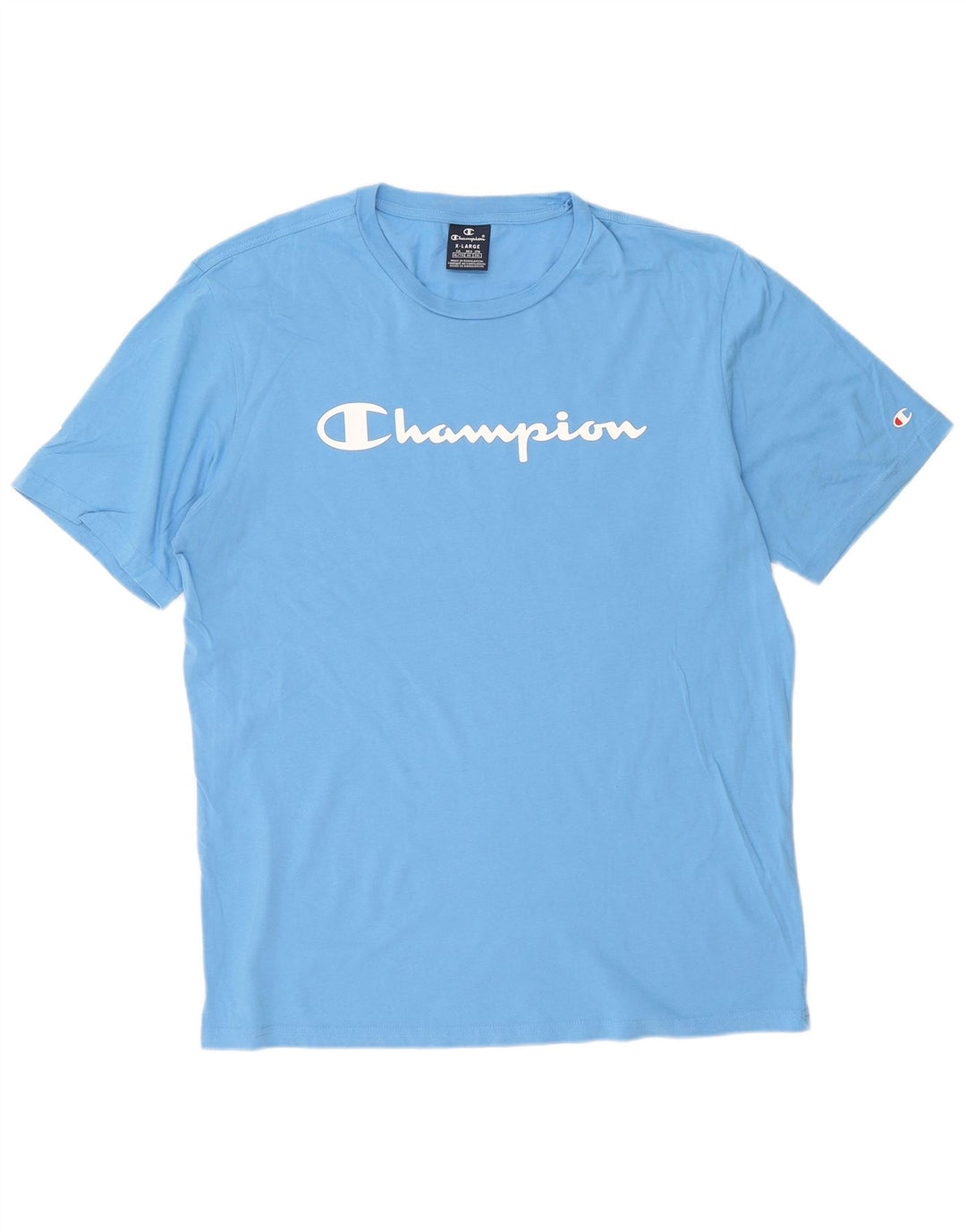 CHAMPION Mens Graphic T-Shirt Top XL Blue
