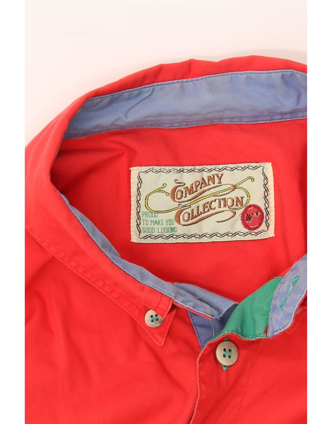 VINTAGE Mens Short Sleeve Shirt XL Red Vintage Vintage and Second-Hand Vintage from Messina Hembry 