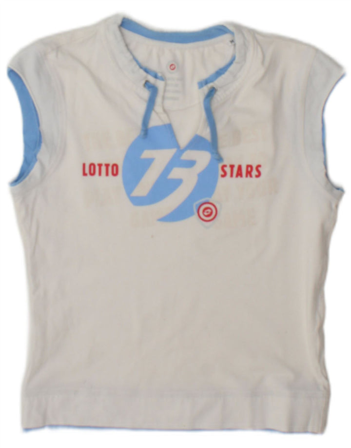 Γυναικείο γραφικό γιλέκο Lotto Top UK 12 Medium White
