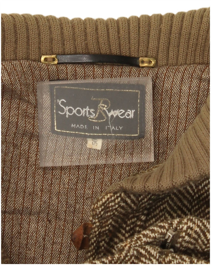 Radici Ανδρικό πλεκτό Bomber Jacket IT 50 Large Khaki Ψαροκόκκαλο