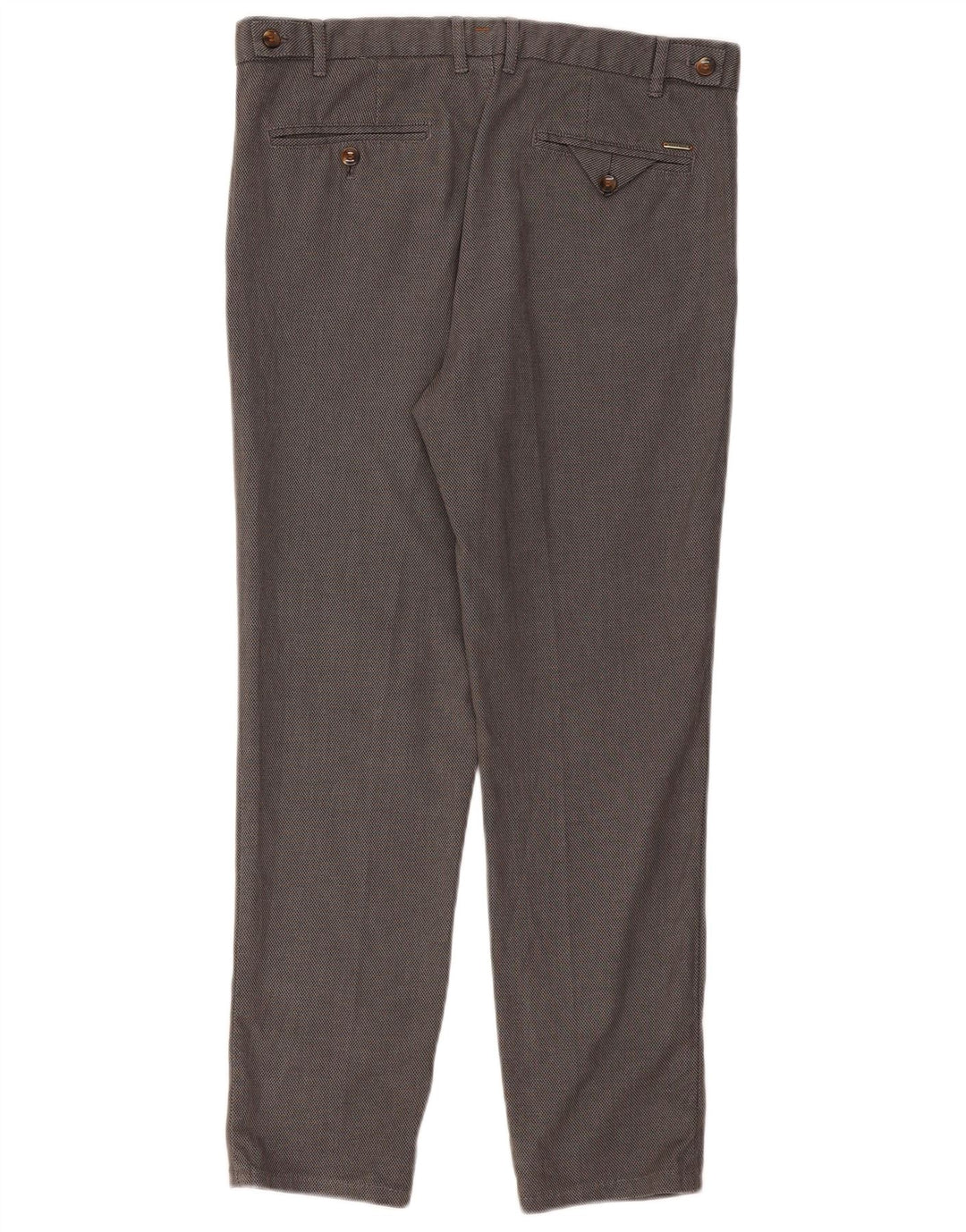 ZARA Ανδρικό Slim Suit Παντελόνι EU 42 Large W32 L28 Grey Houndstooth