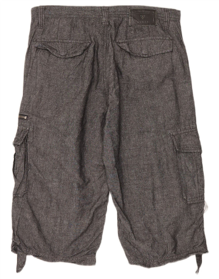 Ανδρικό σορτς Guess Cargo W30 Λινό μεσαίο γκρι