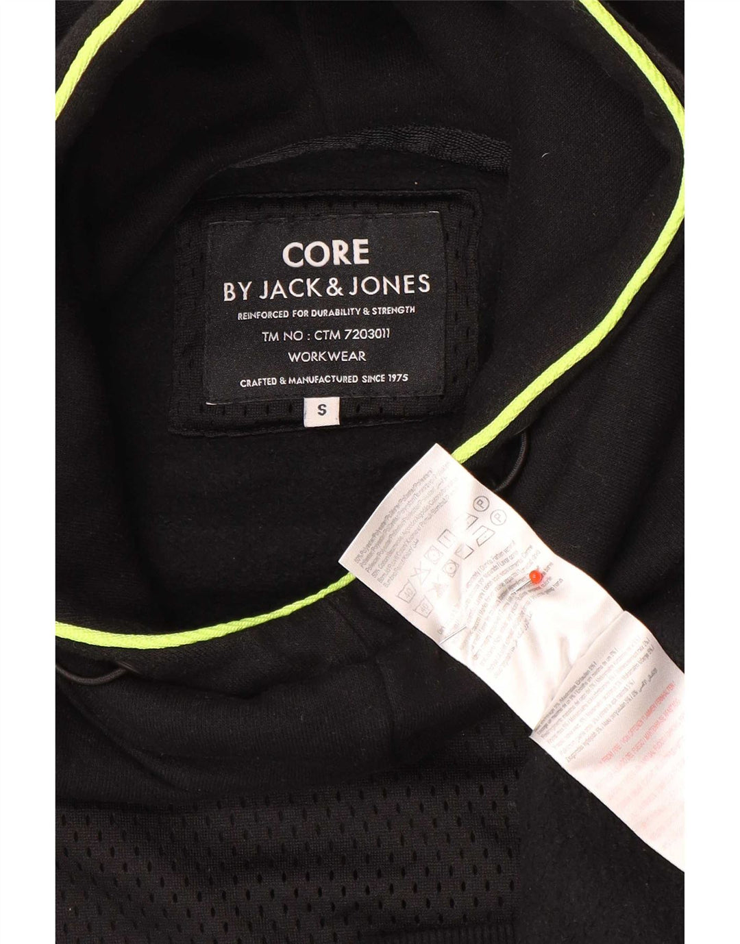 Jack & Jones Ανδρικό μπλουζάκι με κουκούλα, μικρό μαύρο βαμβακερό