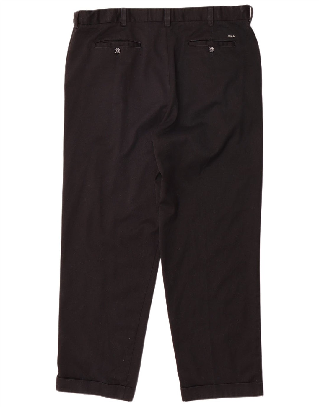 Izod Ανδρικό παντελόνι Chino με καρφίτσες W38 L31 Μαύρο πολυεστέρα