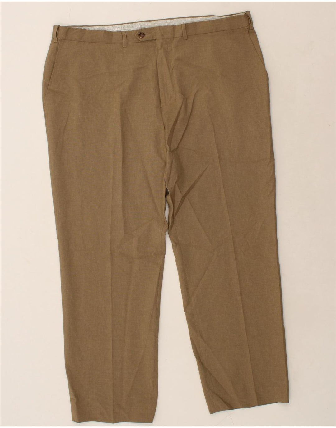 CHAPS Mens Total Comfort Straight Chino Trousers W40 L30 Beige Polyester Vintage Chaps and Second-Hand Chaps from Messina Hembry 