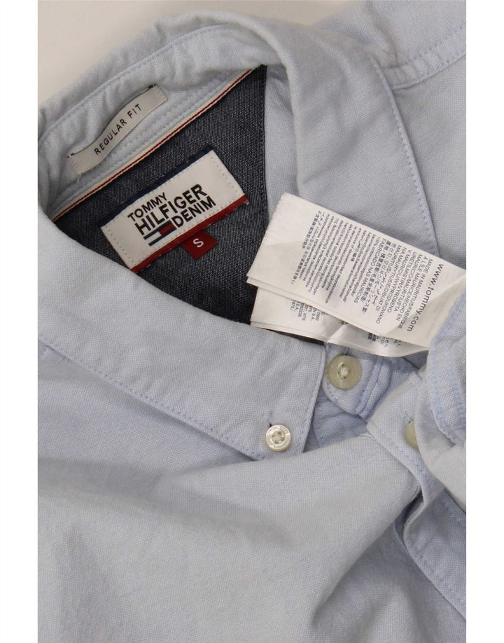 Ανδρικό πουκάμισο Tommy Hilfiger Μικρό μπλε βαμβακερό