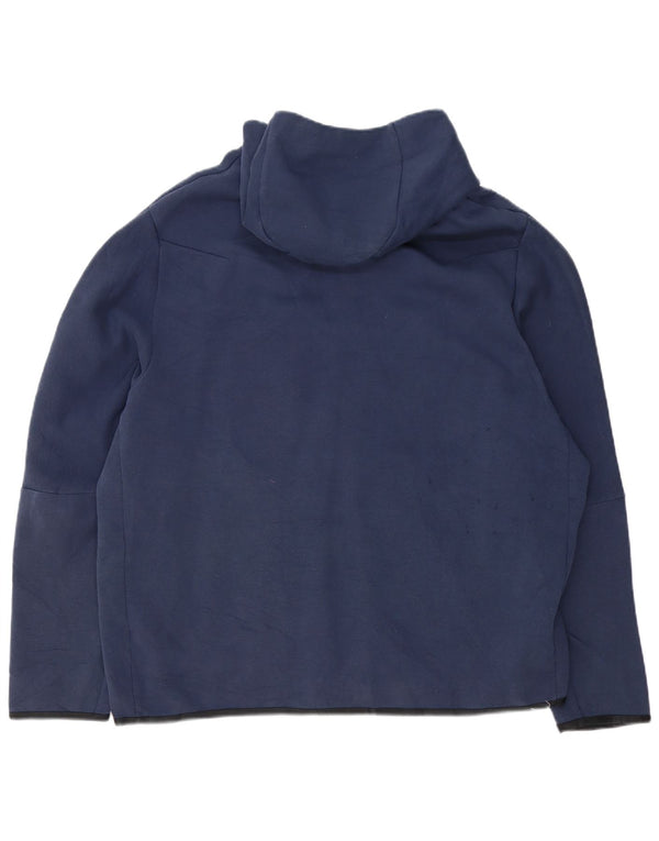 Ανδρικό πουλόβερ Nike με φερμουάρ με κουκούλα 2XL, μπλε ναυτικό, βαμβακερό ριγέ