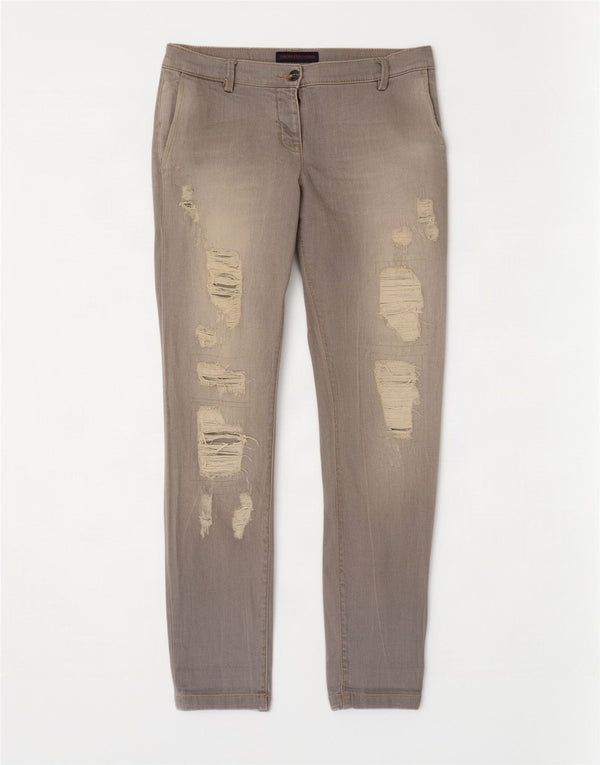 Trussardi Womens Distressed Slim Jeans W26 L30 Γκρι βαμβακερό