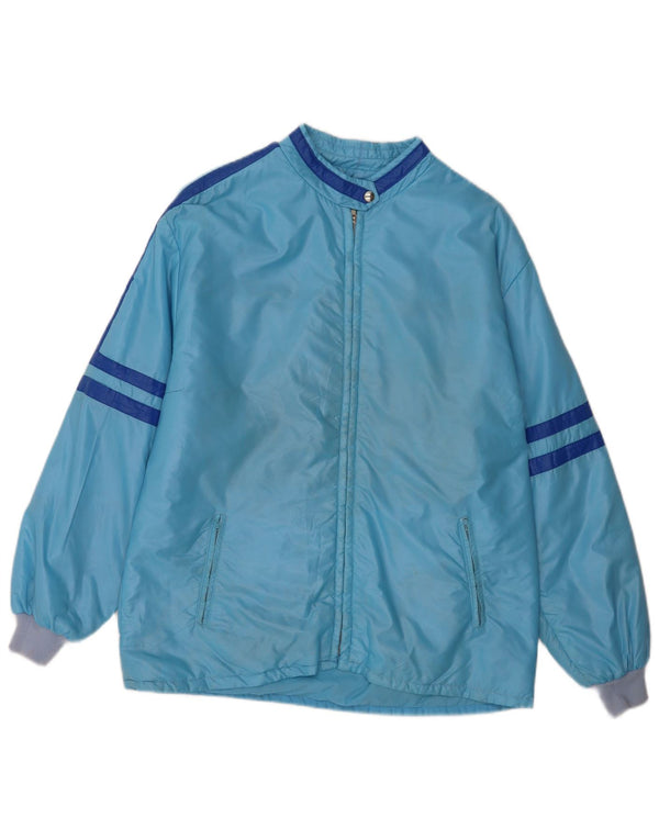 Vintage γυναικείο μπουφάν βροχής με κουκούλα UK 16 Large Blue Sports