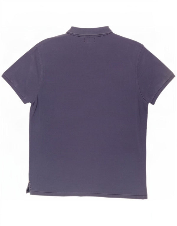 Ανδρικό μπλουζάκι πόλο Ralph Lauren 2XL Navy Blue Cotton
