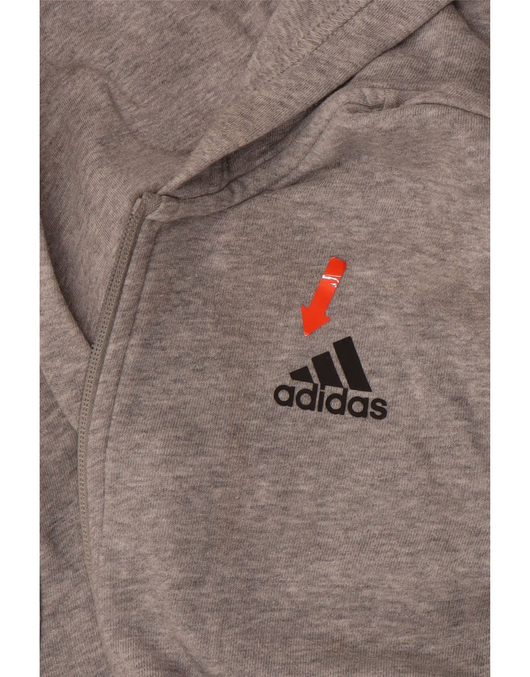 ADIDAS Boys Zip Hoodie πουλόβερ 11-12 ετών Γκρι