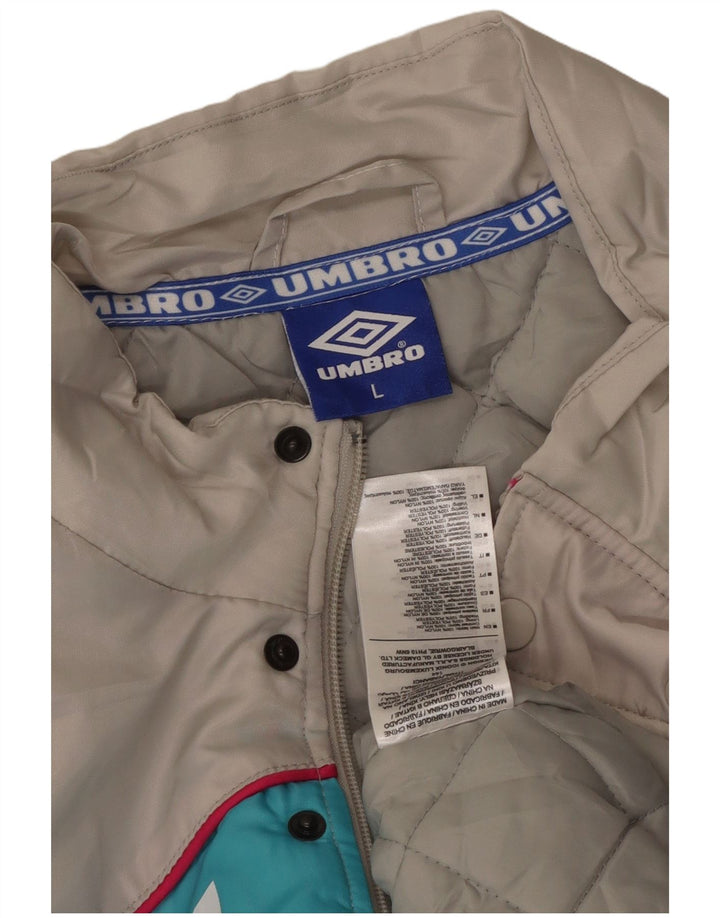Ανδρικό γραφικό τζάκετ UMBRO UK 40 Large Grey Colourblock Nylon