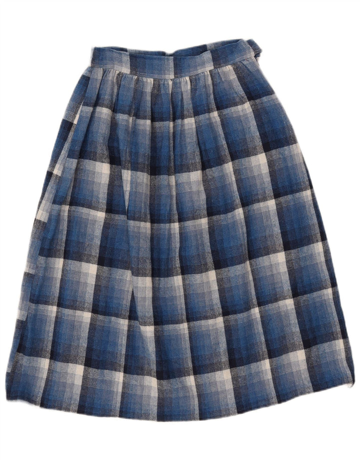 Vintage γυναικεία πλισέ φούστα W26 Small Blue Check