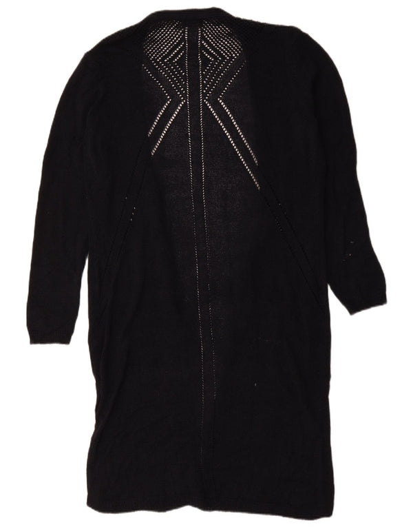 Marks & Spencer Womens Longline Cardigan Sweater UK 14 Large Navy Blue