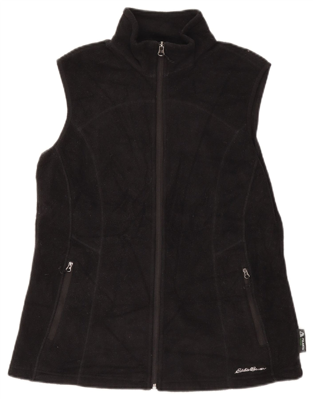 EDDIE BAUER Γυναικείο Fleece Gilet UK 12 Medium Black Polyester