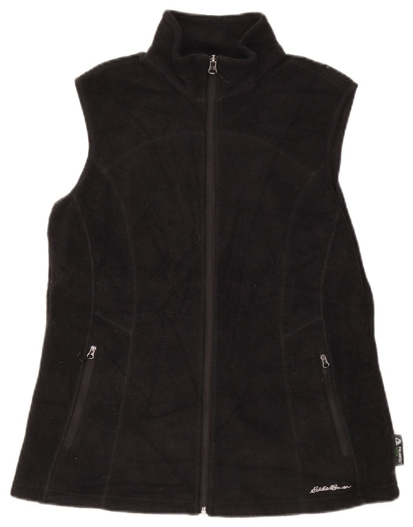 EDDIE BAUER Γυναικείο Fleece Gilet UK 12 Medium Black Polyester