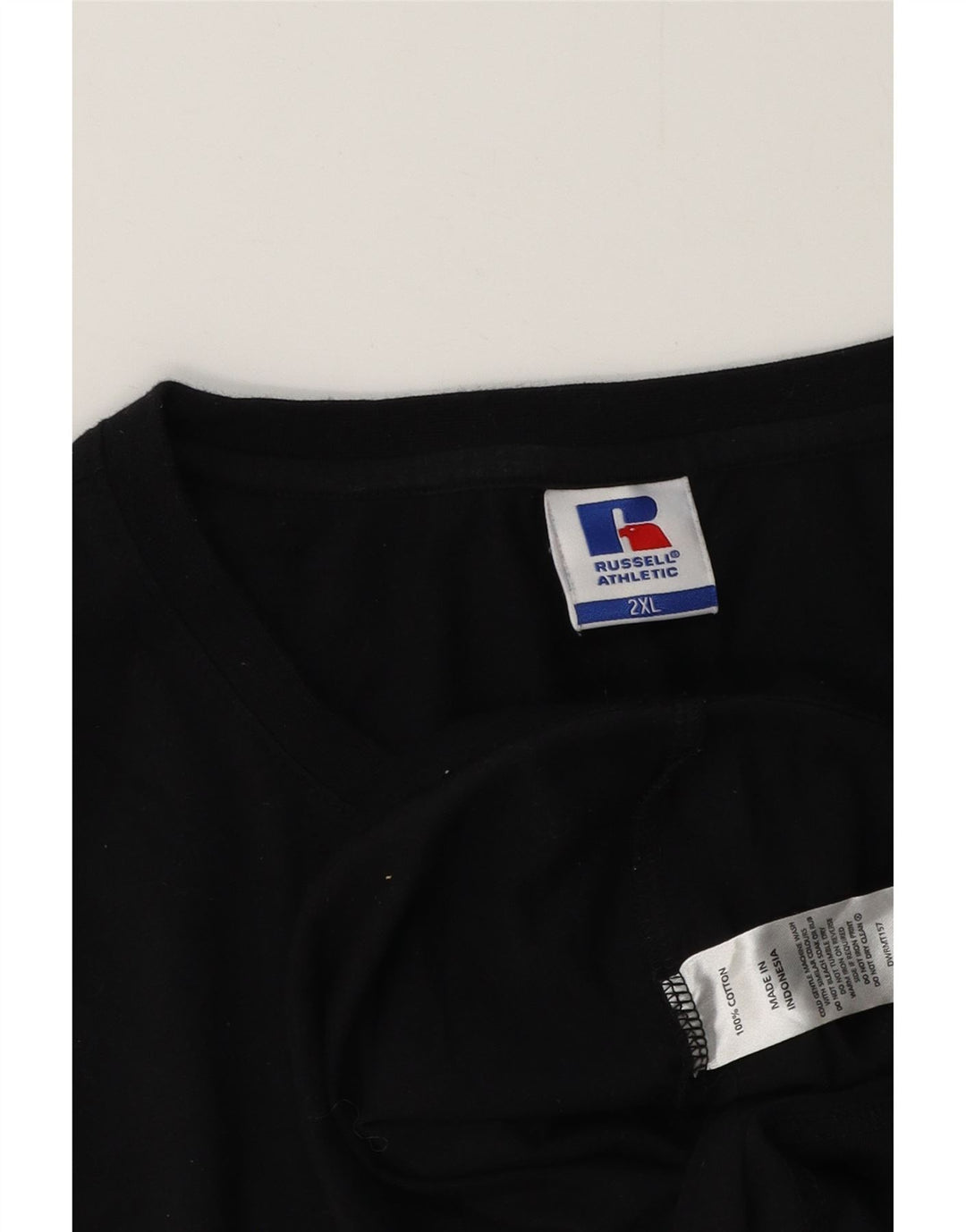 Ανδρικό γραφικό μπλουζάκι RUSSELL ATHLETIC 2XL μαύρο βαμβακερό