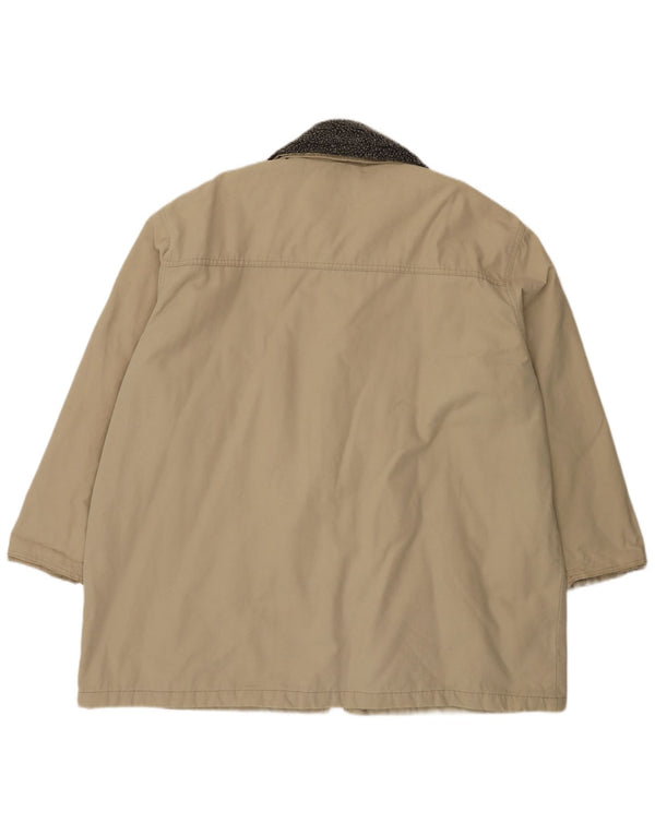 Vintage Ανδρικό Μπουφάν Duffle UK 46 3XL Μπεζ βαμβακερό