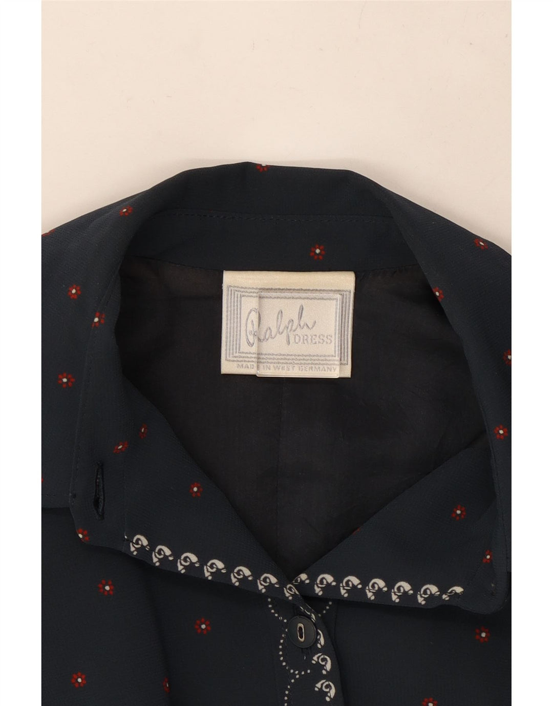 RALPH Γυναικείο φόρεμα 3/4 με μανίκια A-line EU 46 XL Navy Blue Floral Polyester