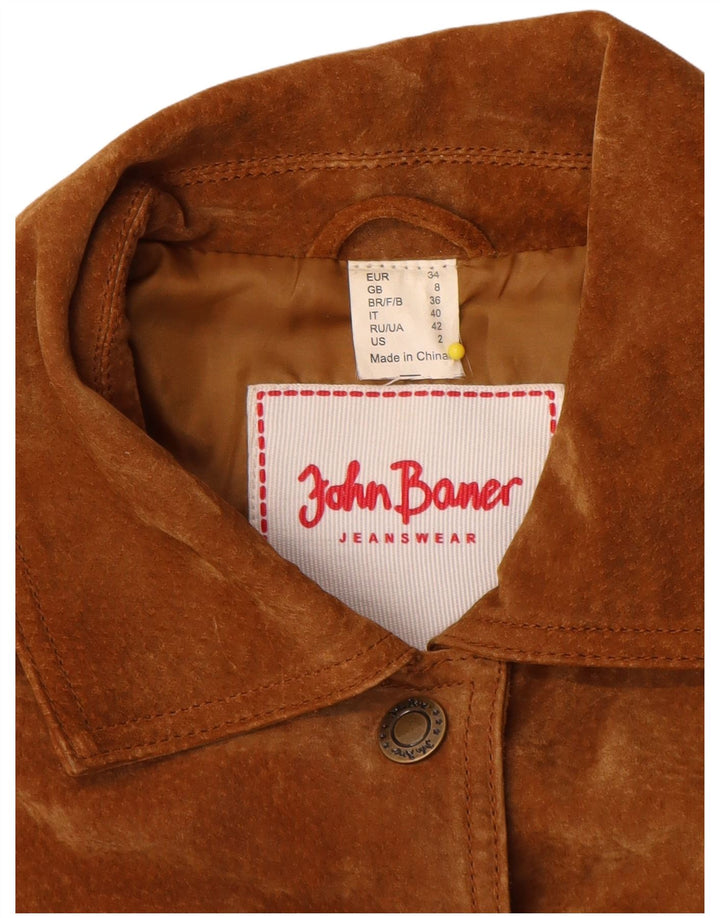 John Baner Γυναικείο Suede Jacket UK 8 Small Brown Δερμάτινο