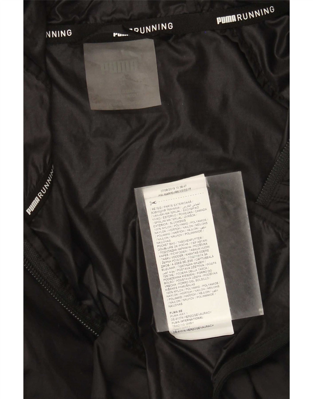 Ανδρική φόρμα αθλητικής φόρμας Puma Running Hooded Top Jacket μεσαίο μαύρο νάιλον