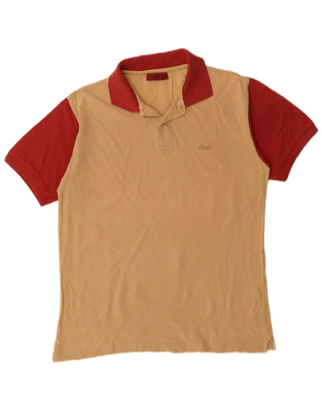 Ανδρικό μπλουζάκι ράγκμπι πόλο ASICS, μεσαίο μπεζ χρώμα, βαμβακερό