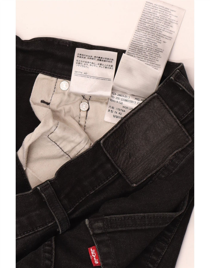 Ανδρικό Skinny Jeans Levi's W30 L32 Μαύρο βαμβακερό