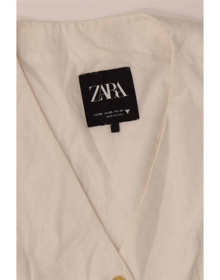 Zara Γυναικείο Γιλέκο UK 6 XS Λευκό