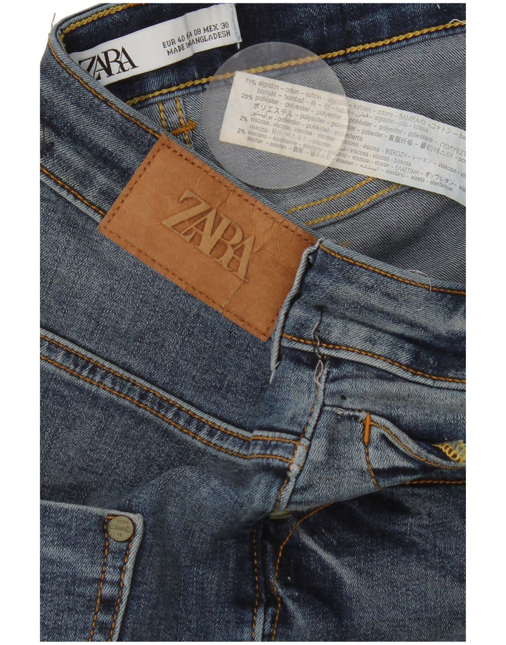 Zara Γυναικείο Cropped Jeans EU 40 Medium W30 L24 Blue Cotton