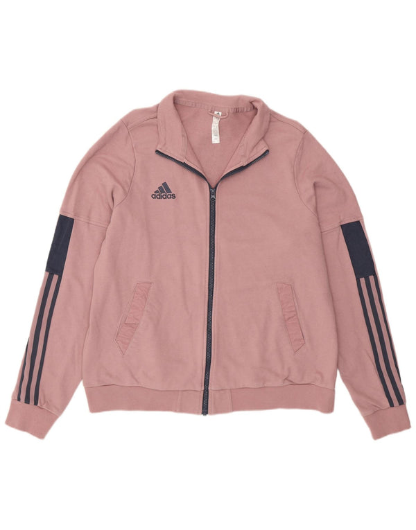 Γυναικεία αθλητική φόρμα Adidas Top Jacket UK 24/26 2XL Pink Colourblock Cotton