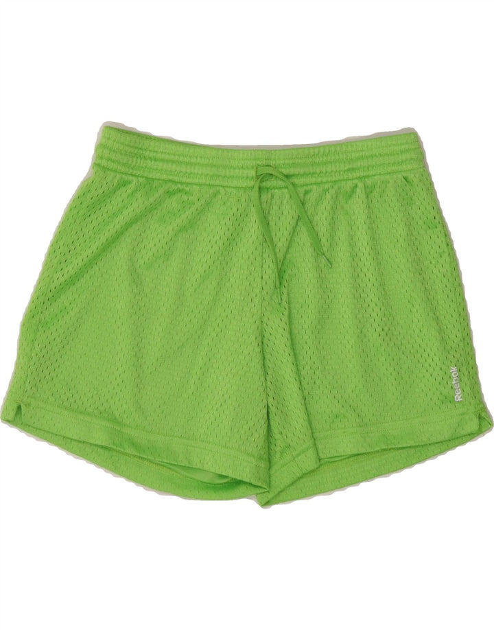 REEBOK Girls Sport Shorts 13-14 Years Medium  Green Polyester Vintage Reebok and Second-Hand Reebok from Messina Hembry 