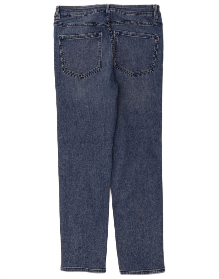 Marks & Spencer Γυναικεία Straight Jeans UK 12 Medium W30 L29 Blue Cotton