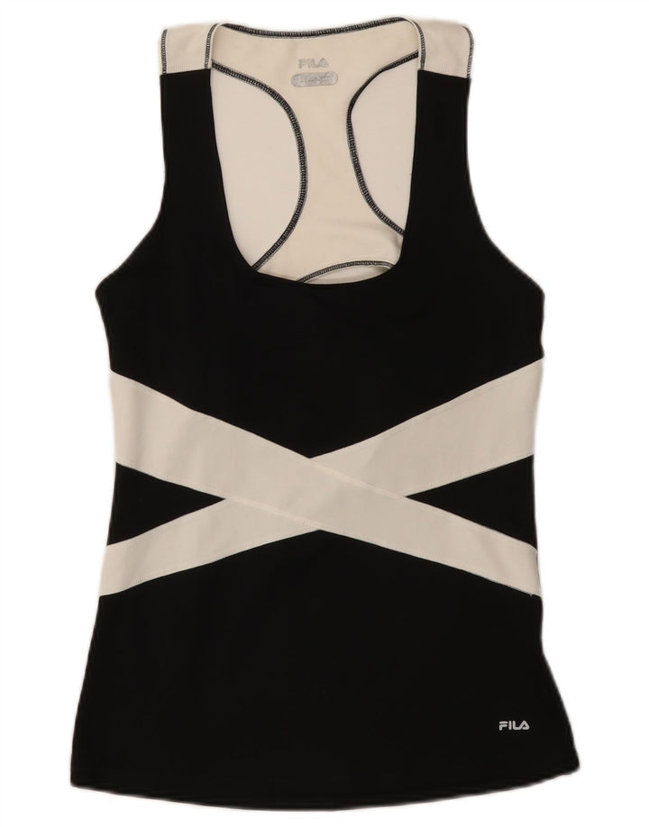 Fila Γυναικείο γιλέκο UK 14 Large Black Colourblock Πολυεστέρας