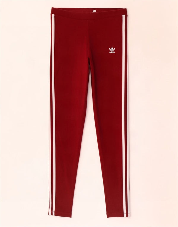 Γυναικείο κολάν Adidas UK 10 Small Maroon βαμβάκι