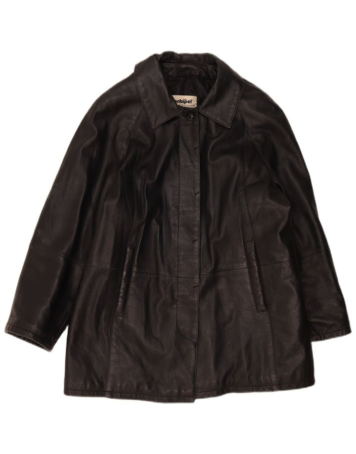 Γυναικείο δερμάτινο παλτό Conbipel Loose Fit IT 44 Medium Black