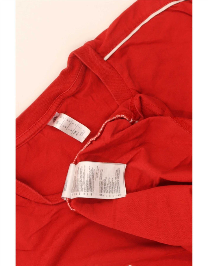 Ανδρικό T-shirt Adidas, μεσαίο κόκκινο βαμβακερό