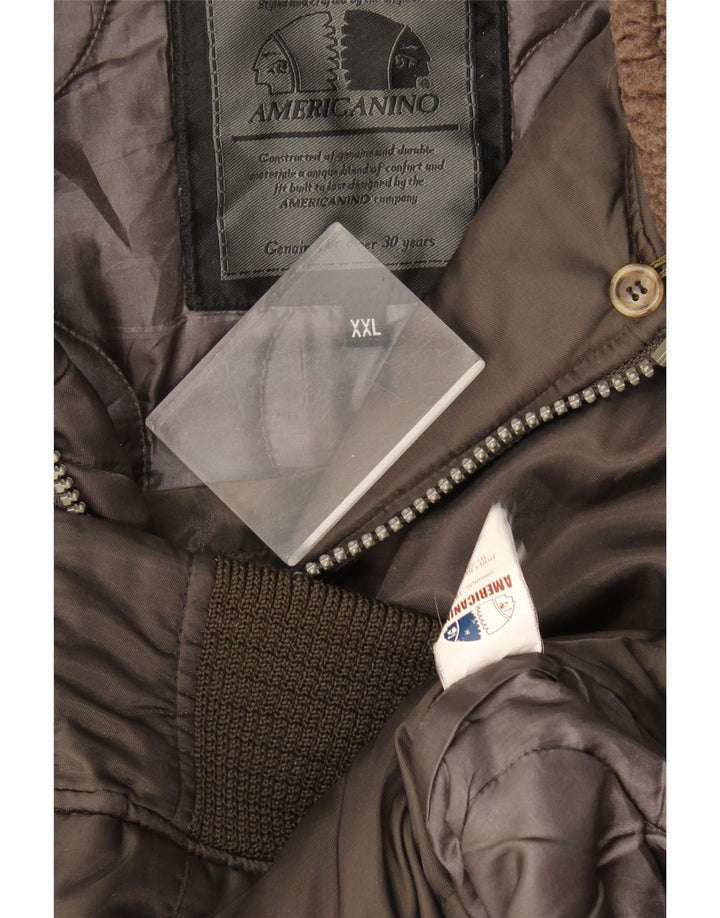 Americanino Ανδρικό Bomber Jacket UK 44 2XL καφέ νάιλον