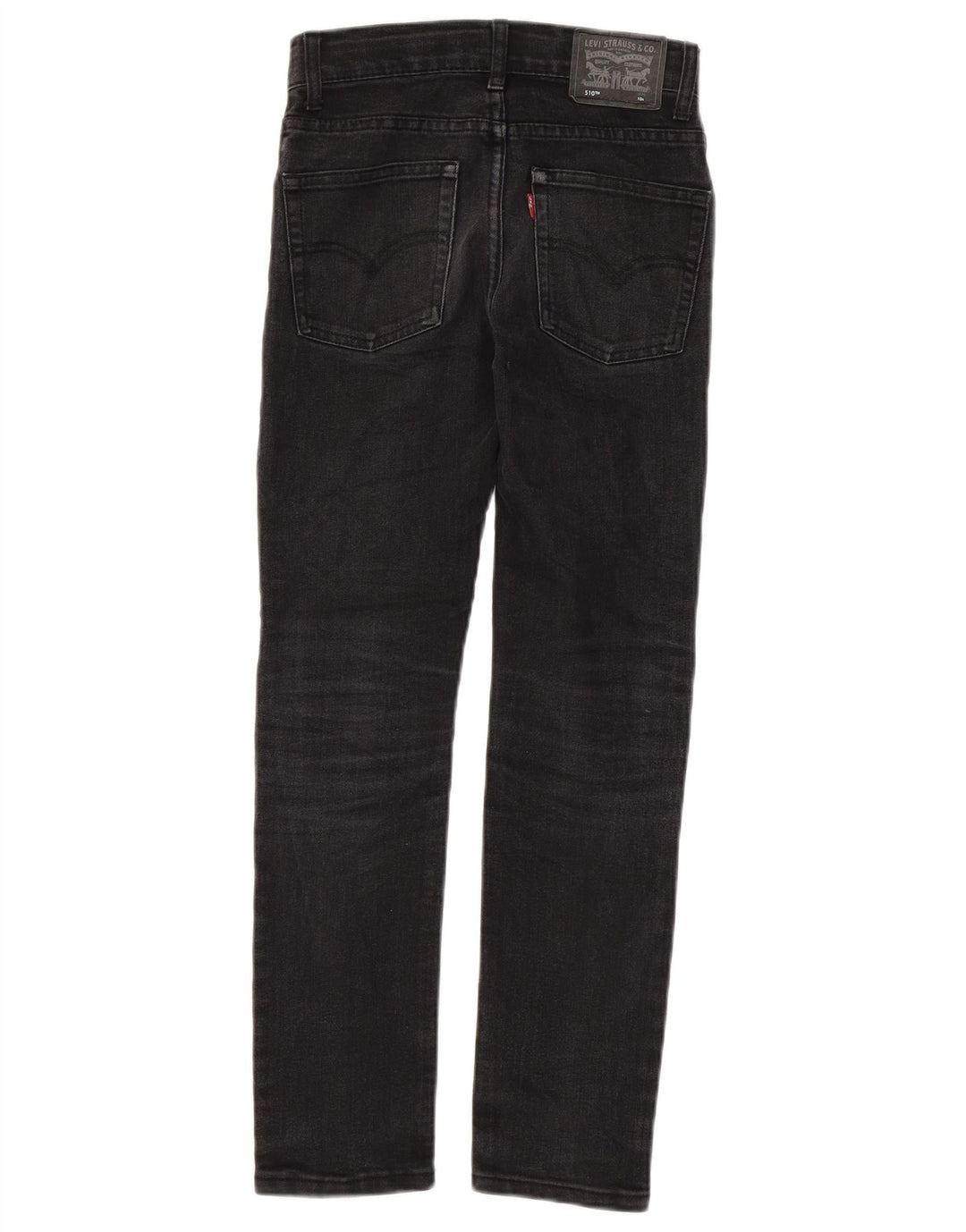 LEVI'S Boys 510 Skinny Jeans 9-10 ετών W26 L27 Μαύρο βαμβακερό