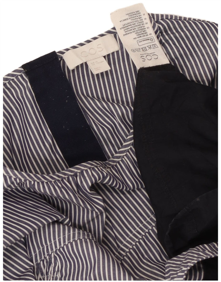 COS Γυναικείο Maxi Φόρεμα EU 44 XL Navy Blue Pinstripe Βαμβακερό