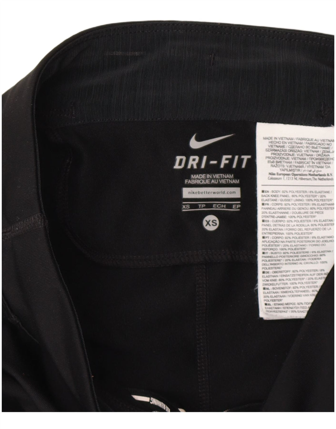 Nike Γυναικεία κολάν Dri Fit UK 6 XS Μαύρο Πολυεστέρας