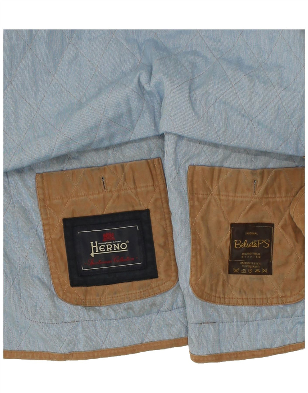 HERNO Mens Quilted Jacket UK 40 Large Brown Polyester Vintage Herno and Second-Hand Herno from Messina Hembry 
