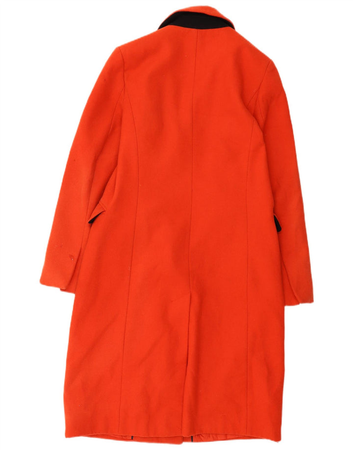 Topshop Γυναικείο παλτό με διπλό στήθος UK 10 Small Orange Wool