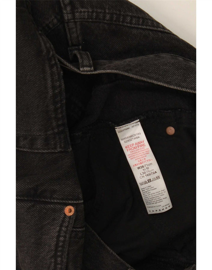 Topshop Γυναικείο ίσιο τζιν W28 L30 μαύρο βαμβακερό