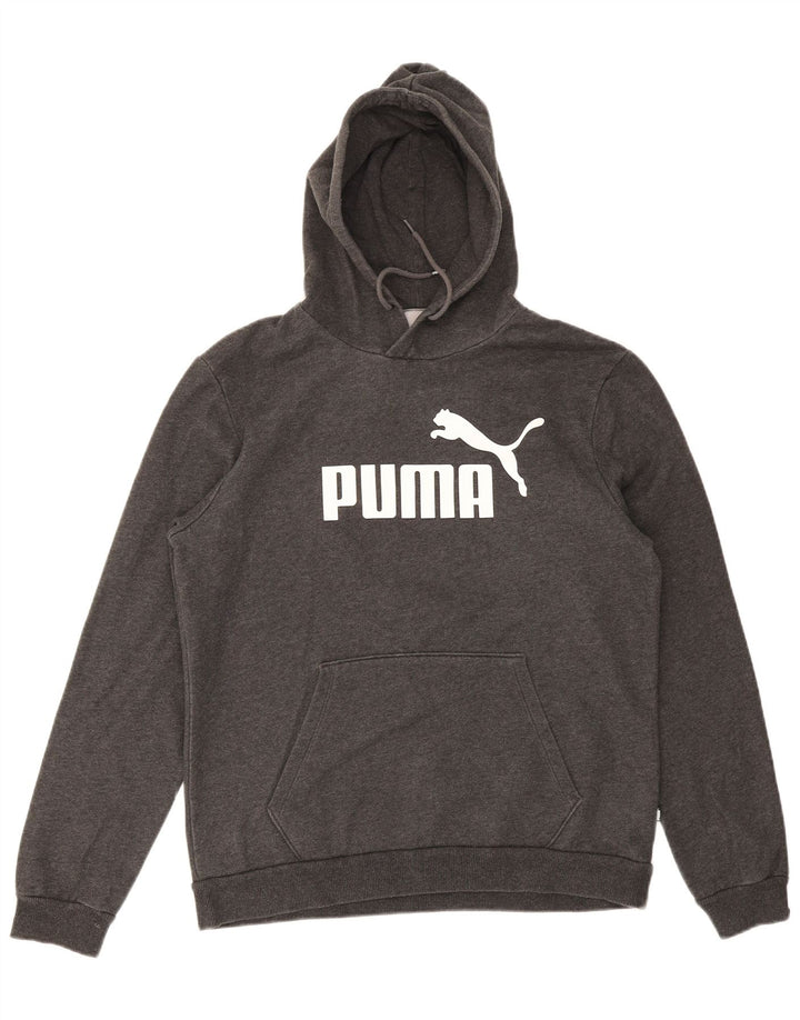 Ανδρικό γραφικό κουκούλα PUMA, μεσαίο γκρι βαμβακερό