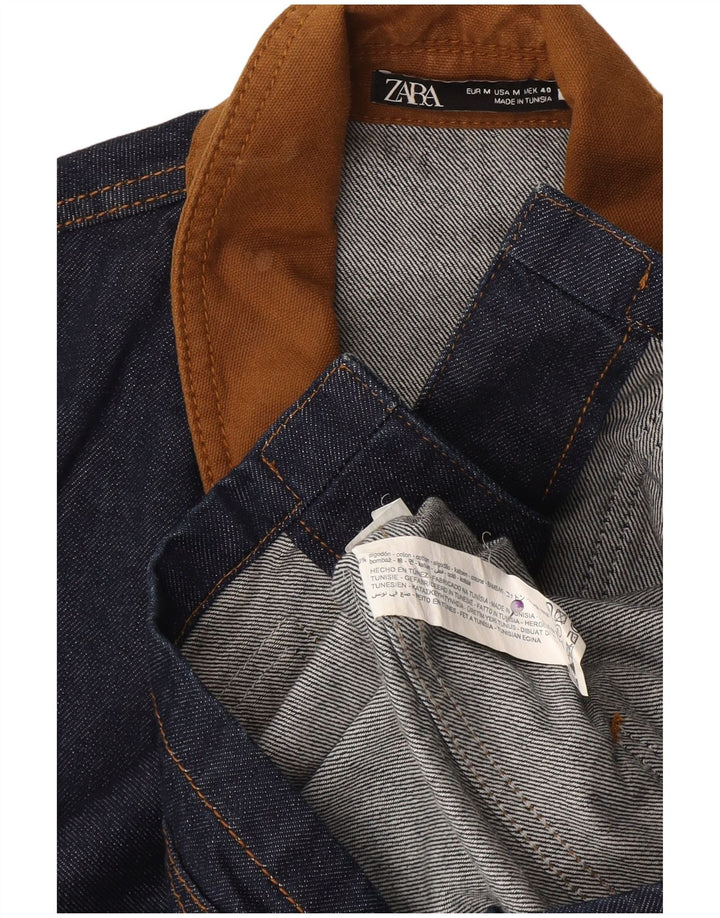 Zara Ανδρικό Τζιν Μπουφάν UK 38 Medium Navy Blue Cotton