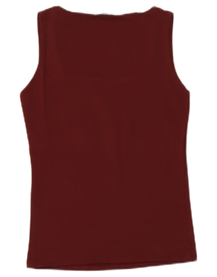 Zara Γυναικείο Γιλέκο Τοπ UK 12 Medium Burgundy