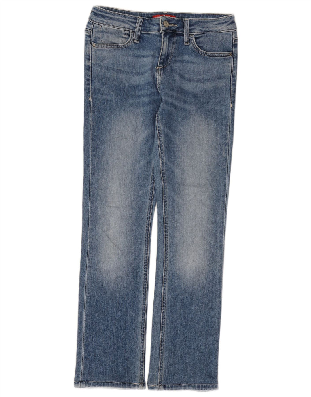 Guess Γυναικείο ίσιο τζιν W27 L28 Μπλε βαμβακερό