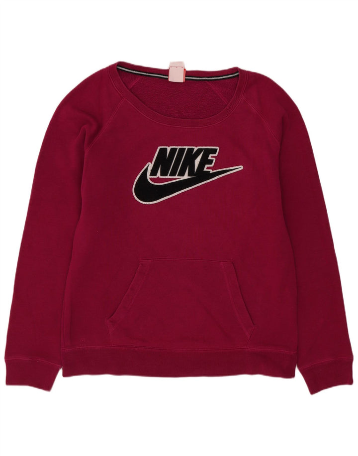 Γυναικείο γραφικό φούτερ Nike Jumper UK 14 Μεσαίο ροζ βαμβακερό