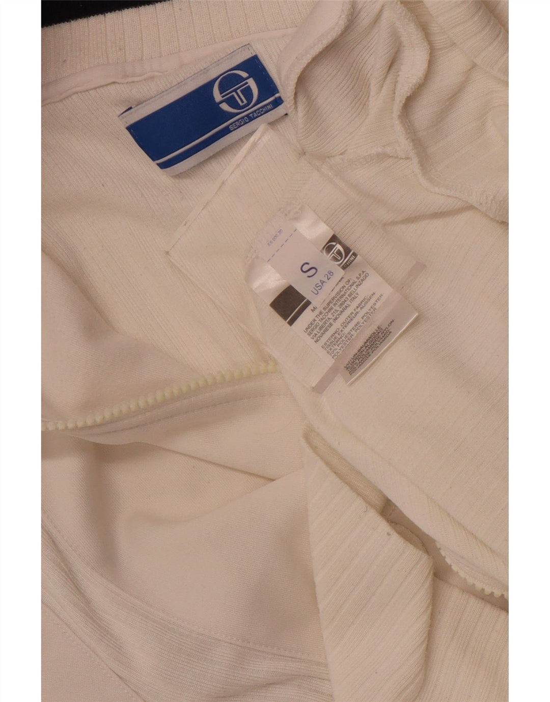 Ανδρική φόρμα Sergio Tacchini Top Jacket Small White Colourblock Polyester